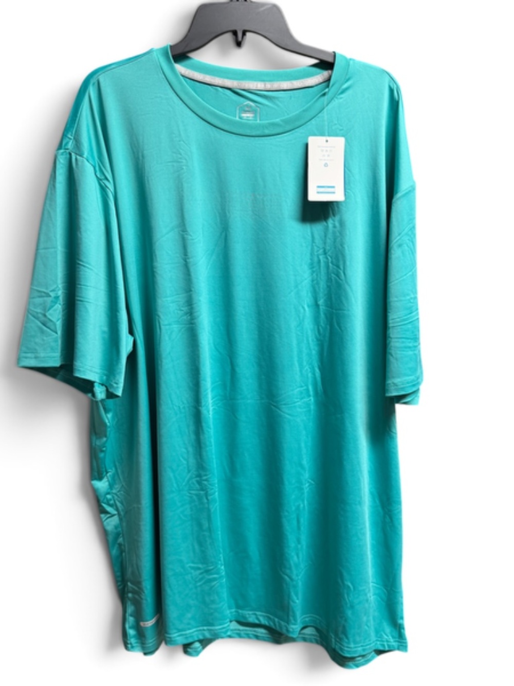 NWT NORTHYARD Men's 4XL UPF 50+ Performance Shirt Turquoise Quick Dry
